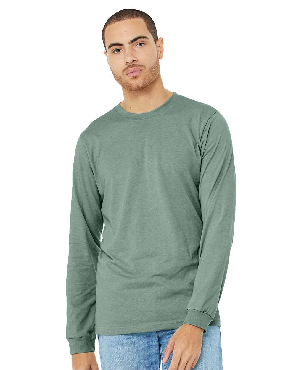 Union General Hospital Left Chest Logo BELLA C ANVASUnisex Heather CVC Long Sleeve Tee - 3501CVC
