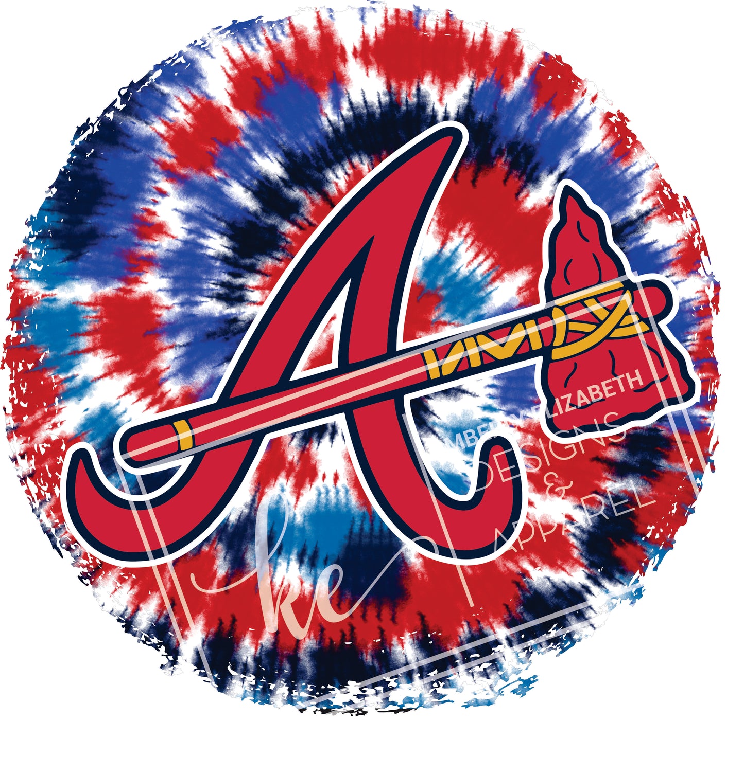 Braves tie dye distressed cheetah DIGITAL FILE