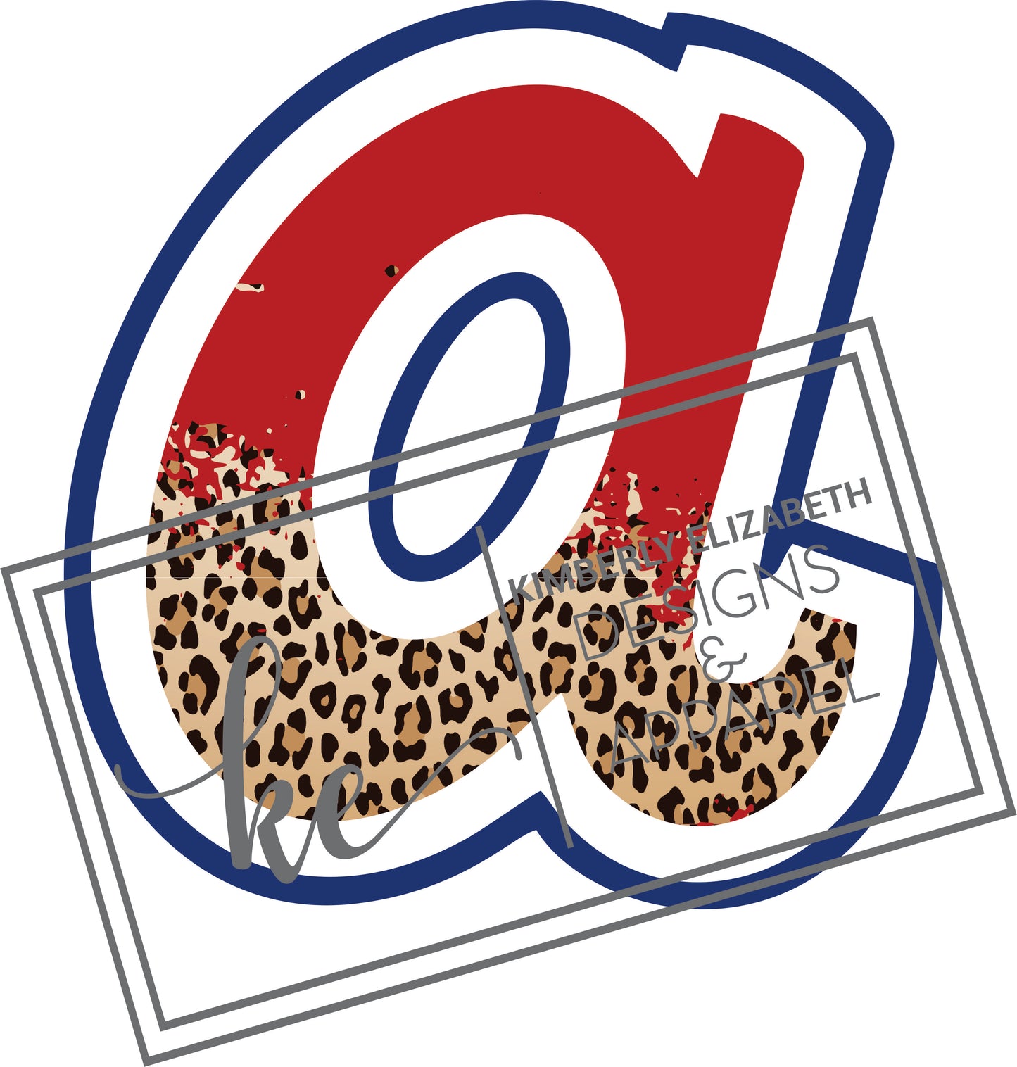 Braves vintage A distressed cheetah DIGITAL FILE