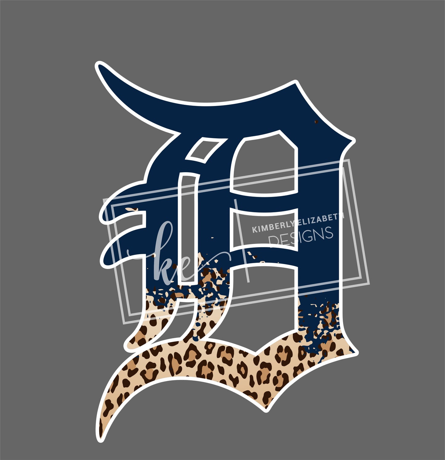 Detroit Tigers distressed cheetah DIGITAL FILE