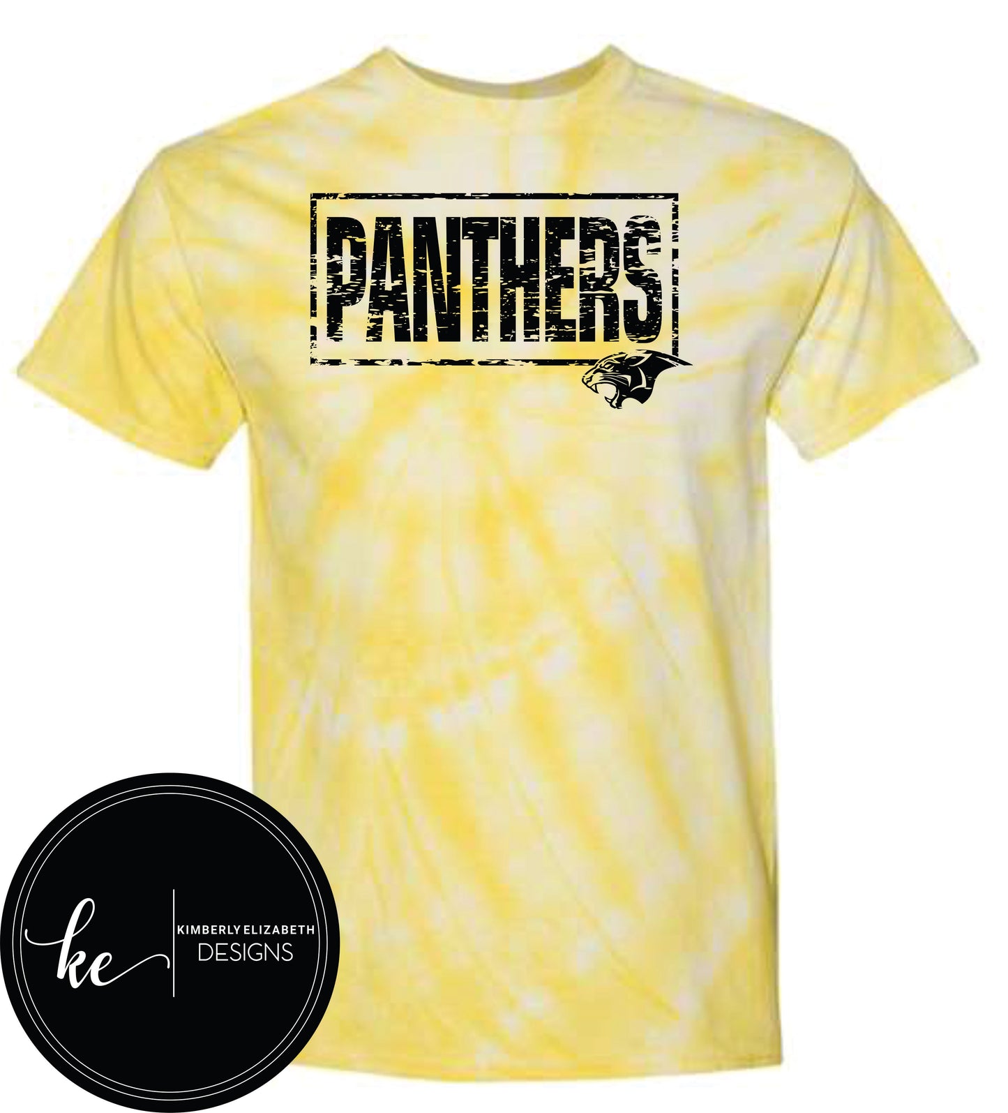 Panthers Distressed Tie Dye