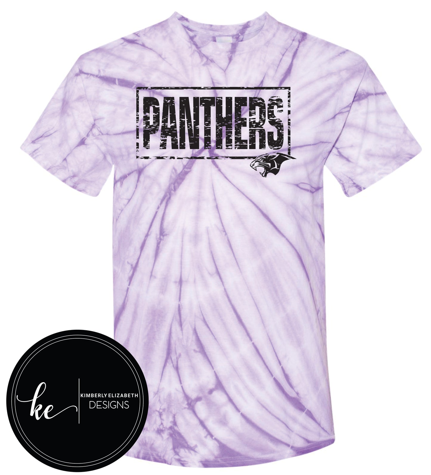 Panthers Distressed Tie Dye