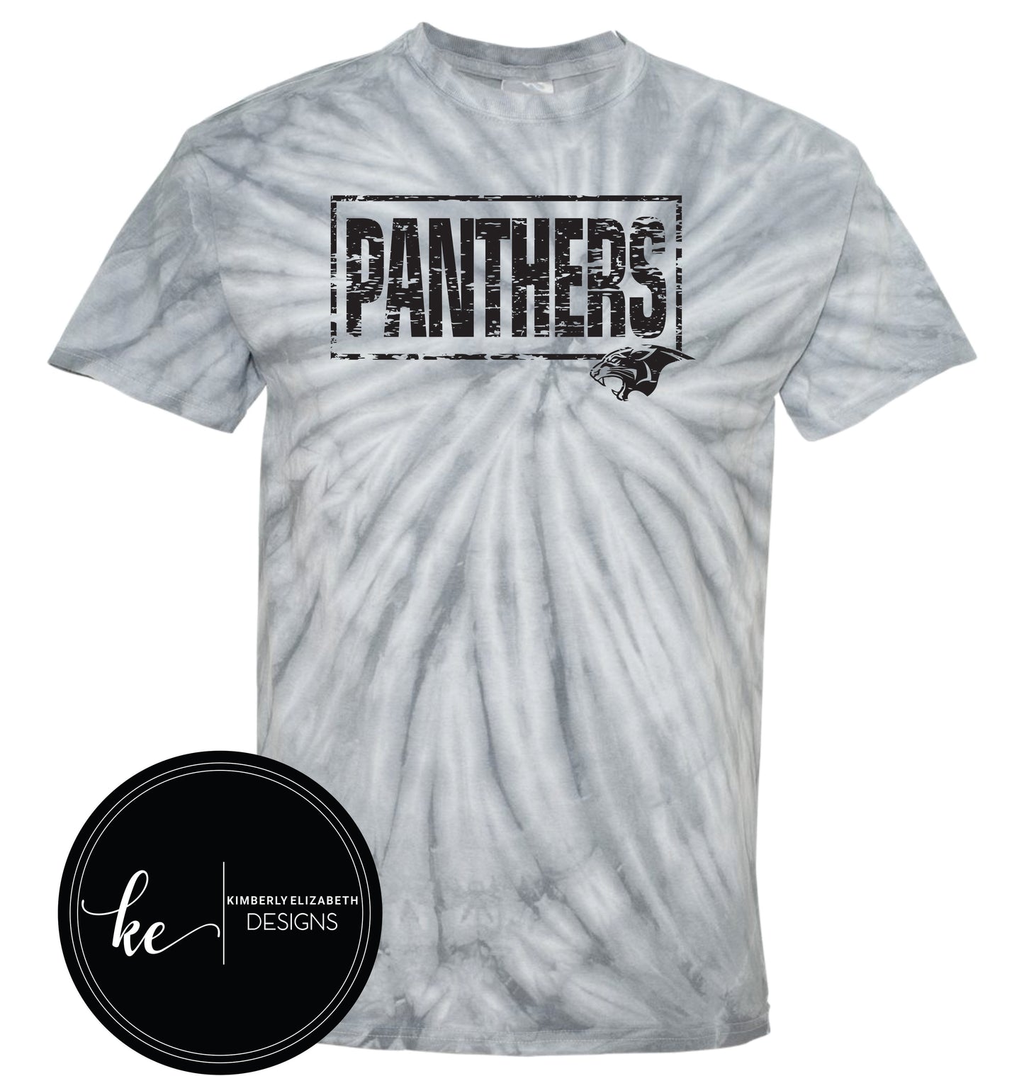 Panthers Distressed Tie Dye