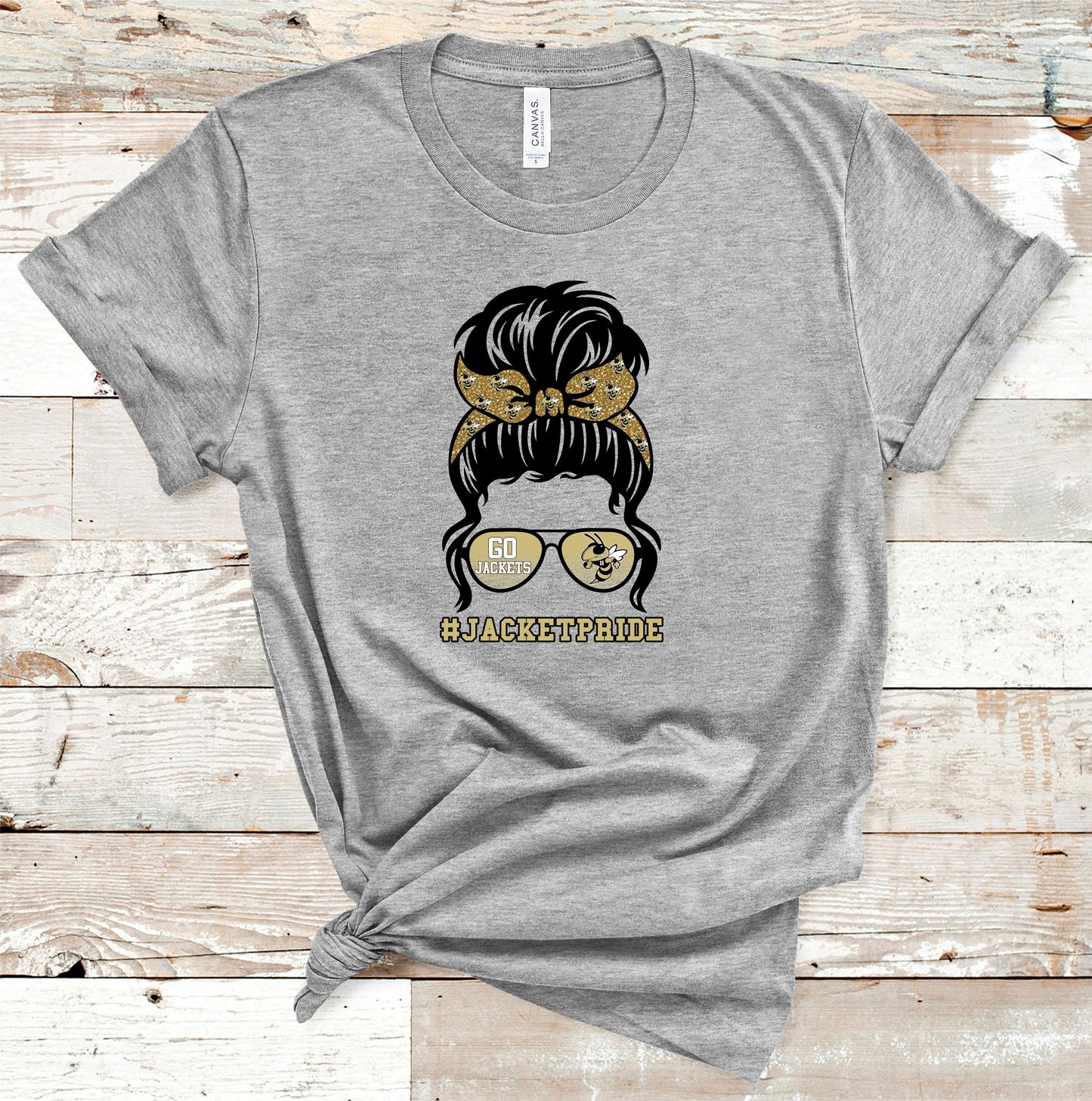 YJ0111 Jacket Pride Messy Bun Tee Shirt