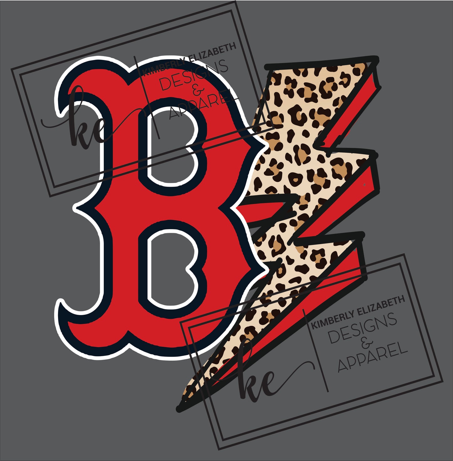 Boston red sox with lightning bolt DIGITAL FILE