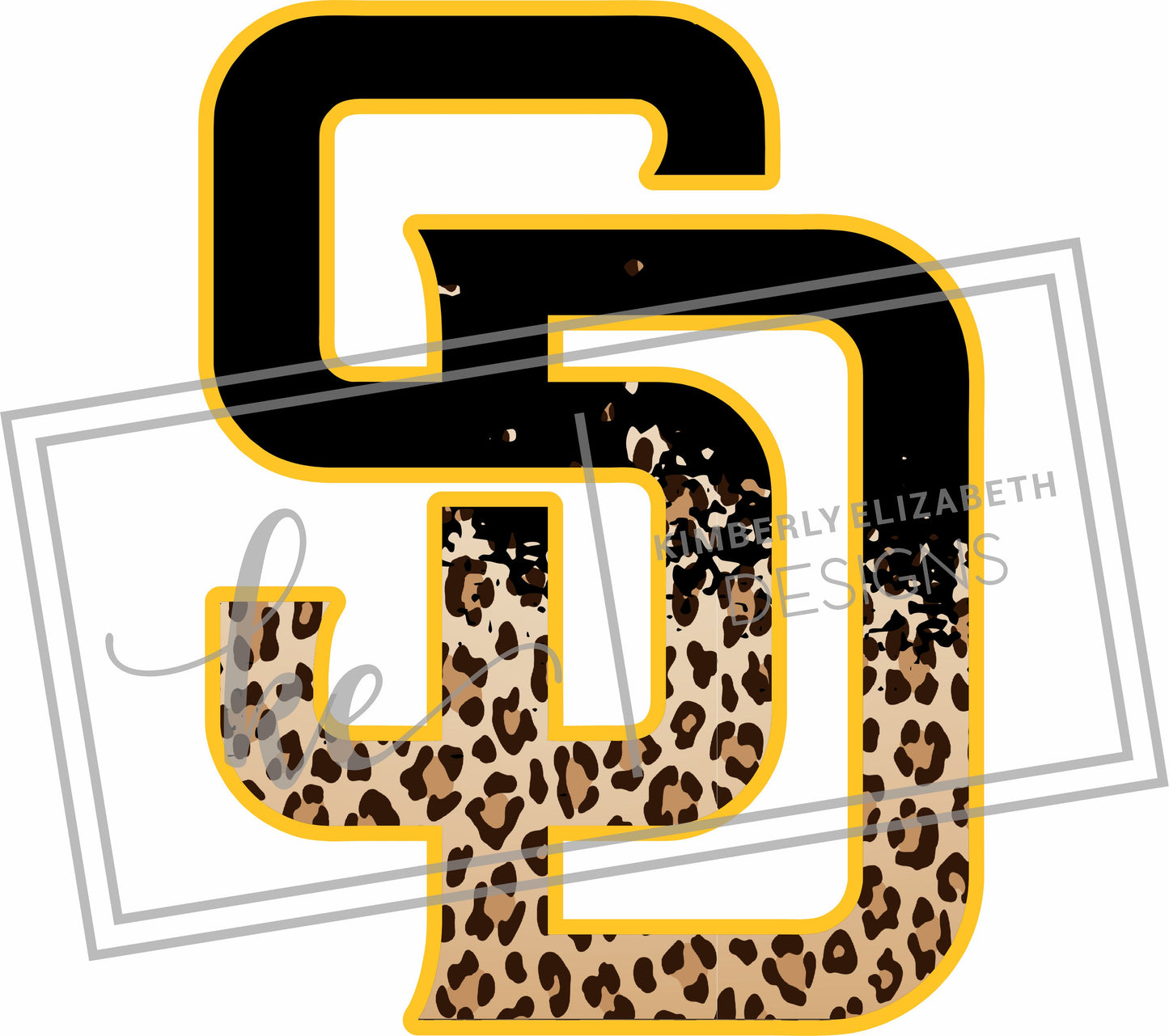 San Diego baseball distressed cheetah DIGITAL FILE