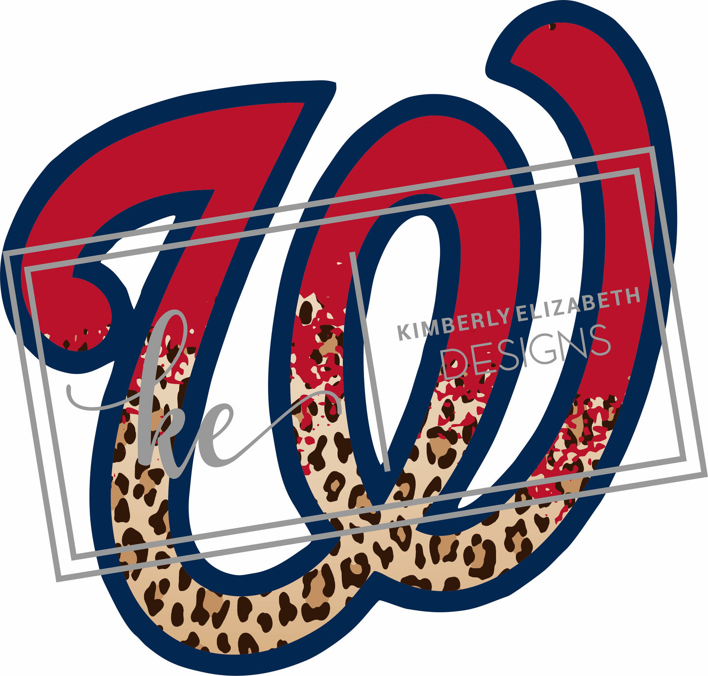 Washington baseball distressed cheetah DIGITAL FILE