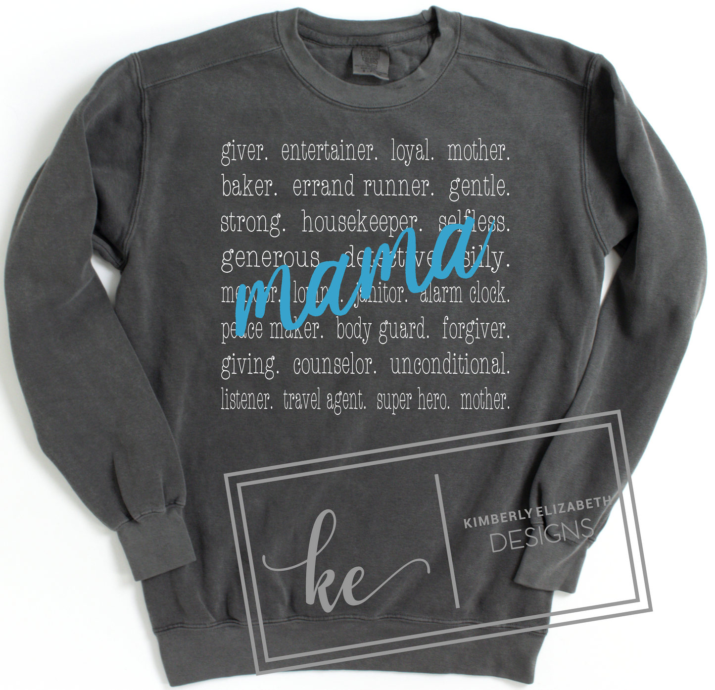 MD0110 Comfort Colors Crewneck. *Please enter pink or blue for mama*