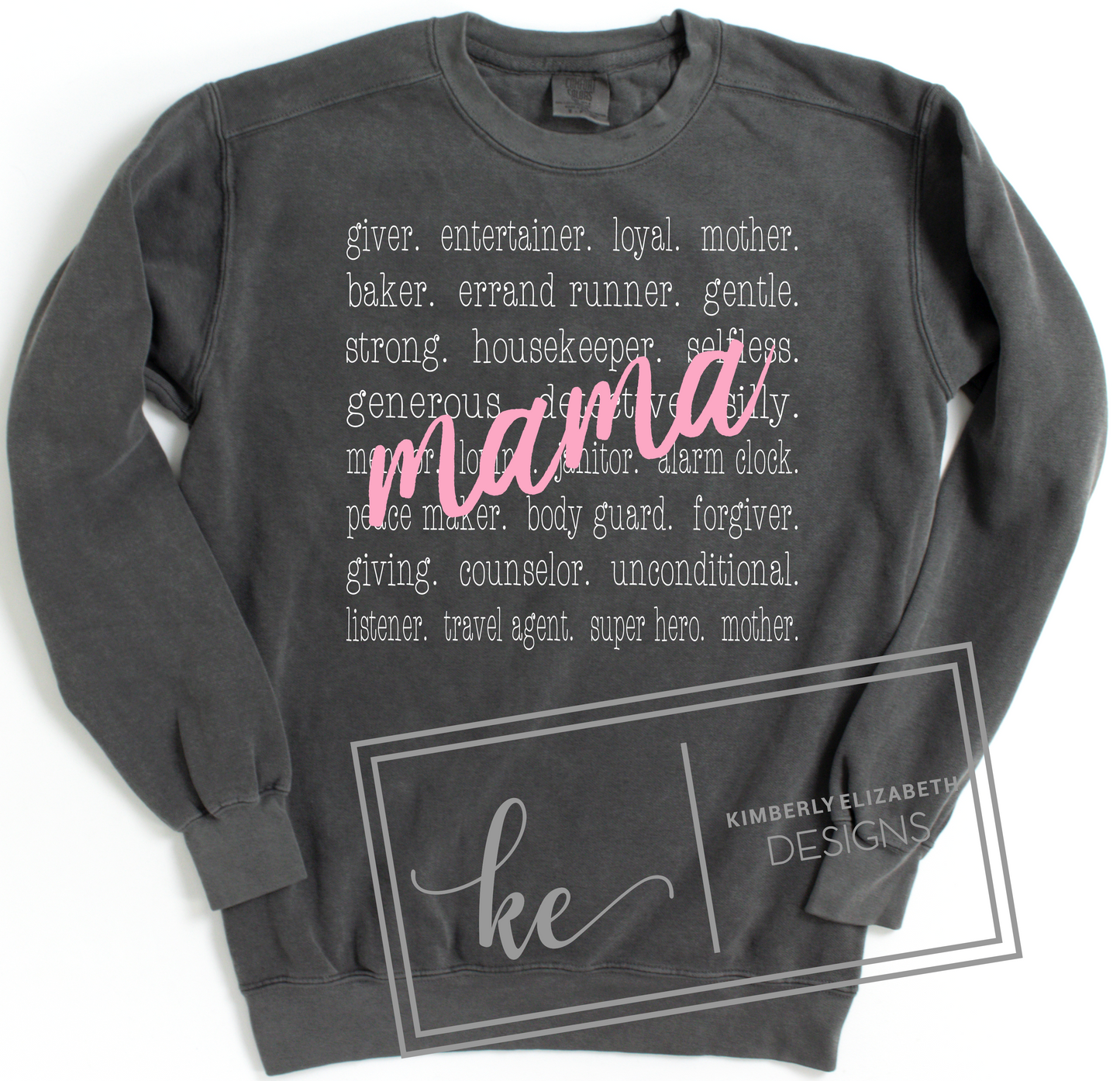 MD0110 Comfort Colors Crewneck. *Please enter pink or blue for mama*