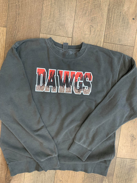 Dawgs Distressed Cheetah Sweatshirt