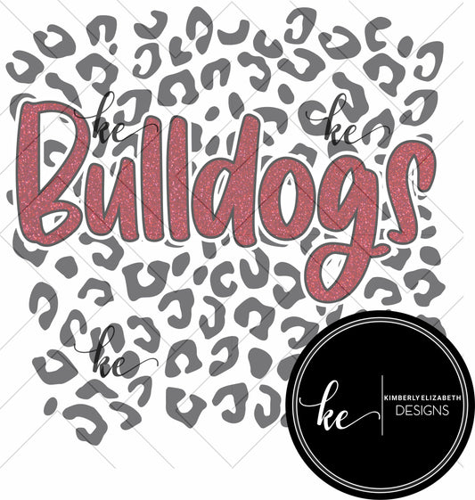 Bulldogs Cheetah Background DIGITAL FILE