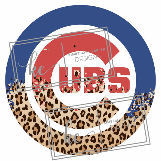 Chicago Cubs Distressed Cheetah DIGITAL FILE