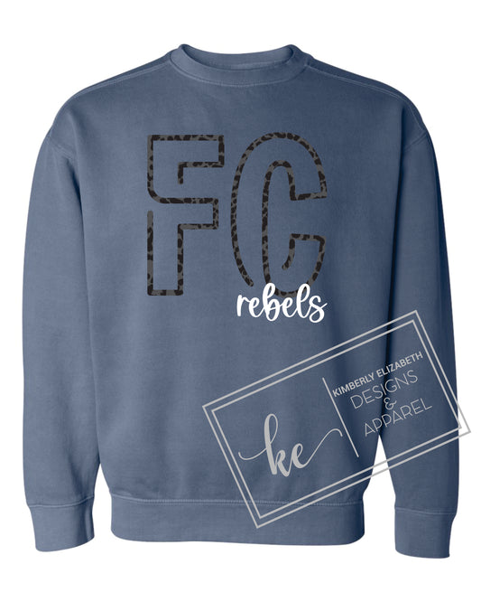 FRB0137 Blue Jean Comfort Colors Sweatshirt