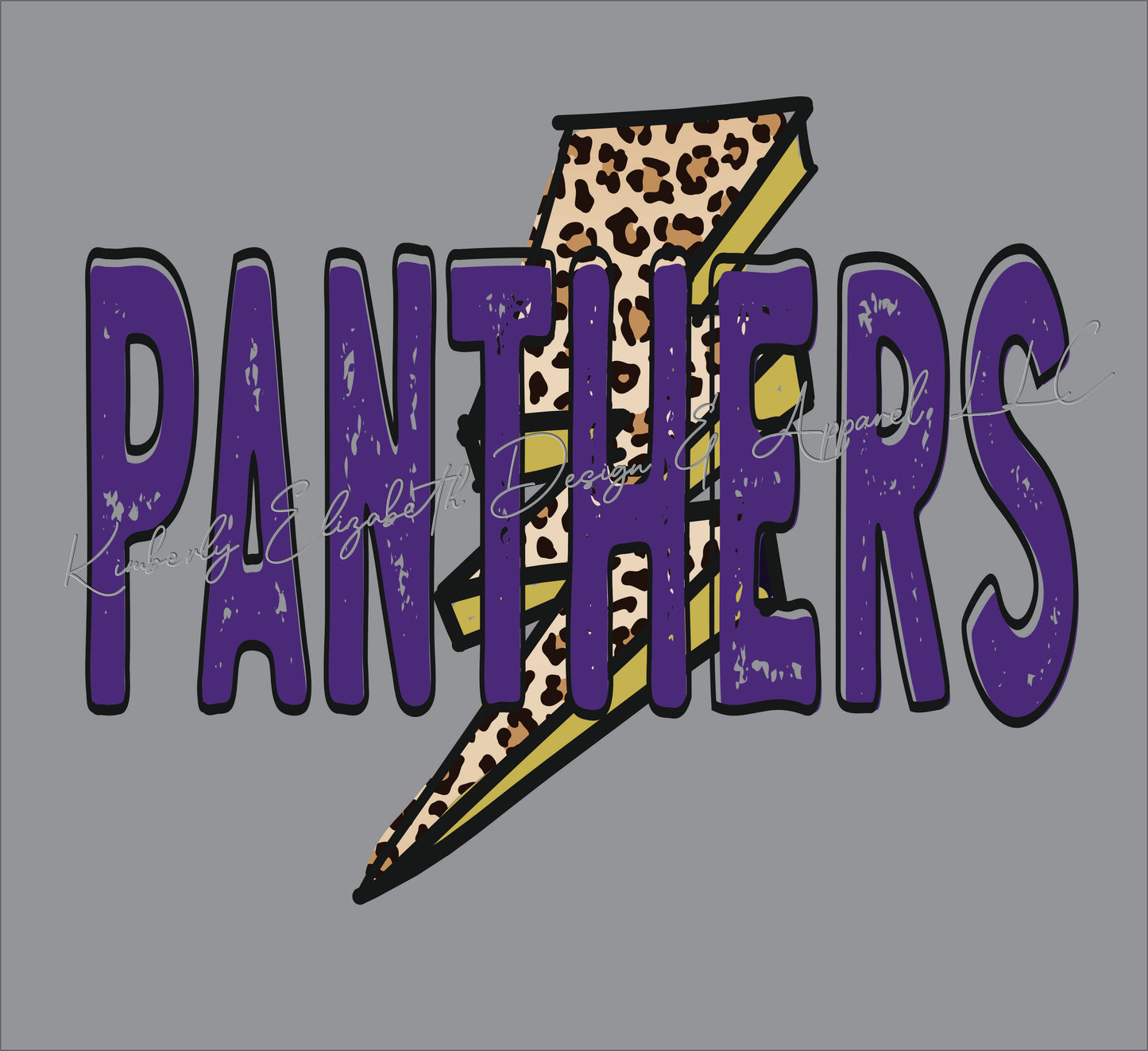 Panthers in purple with lightening bolt DIGITAL FILE