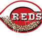 Cincinnati red distressed cheetah  DIGITAL FILE